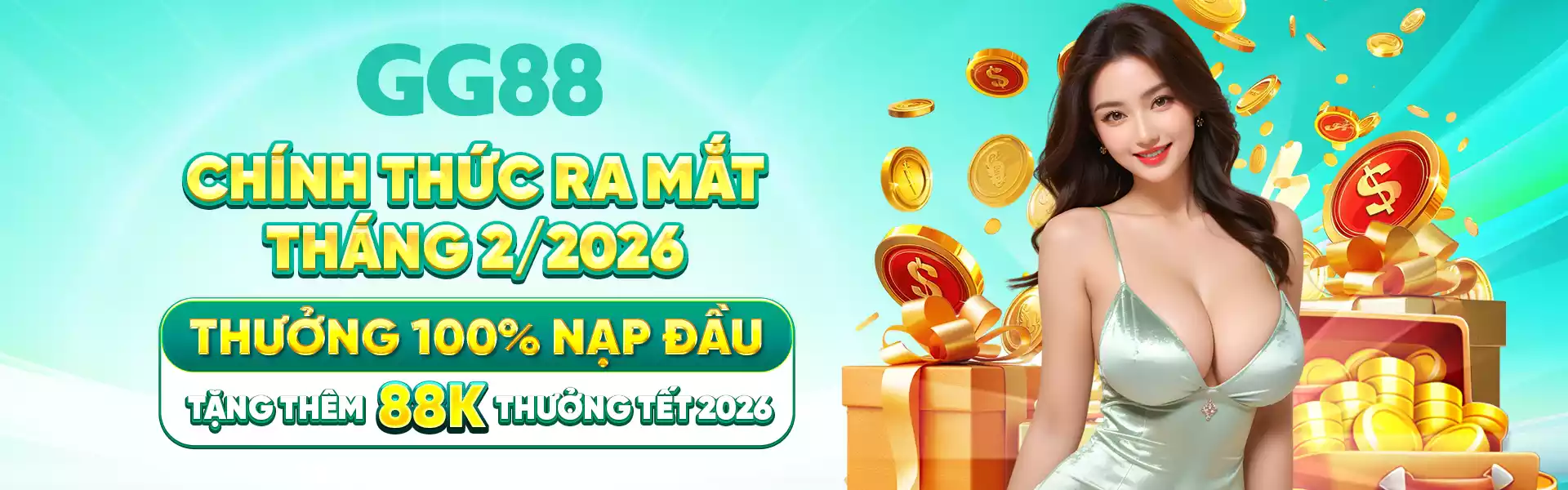 GG88 chính thức ra mắt tháng 2 thưởng 100% nạp đầu